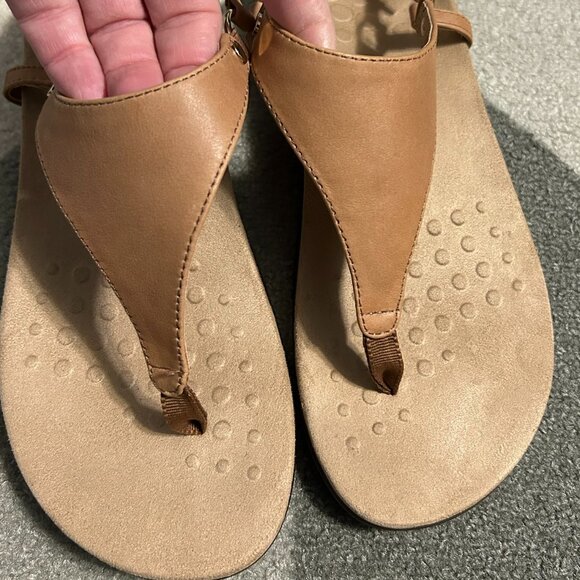 Vionic Rest Kirra Tan/Brown Backstrap Sandals Women's Size 8 - Picture 4 of 12